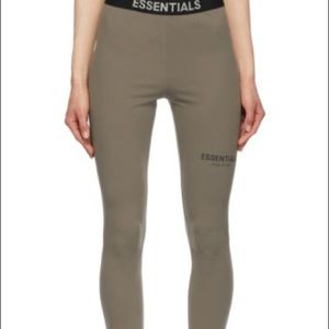 Fear of God Essentials athletic leggings in the color Taupe